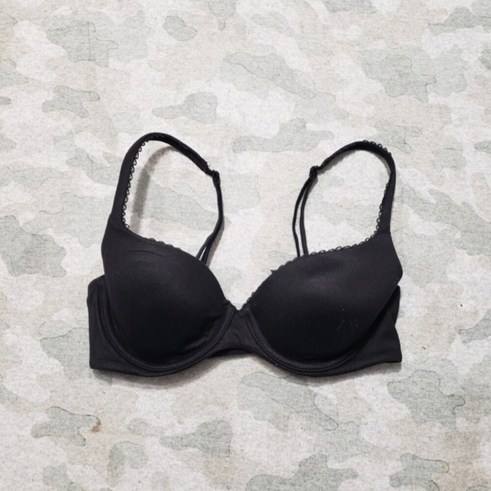Victoria s Secret Bra Womens 32C‎ Black Body By Victoria Underwired